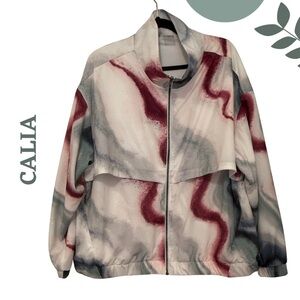 Calia by Carrie Underwood | Watercolor Zip-Up Jacket | Lined Zip Pockets Size XL